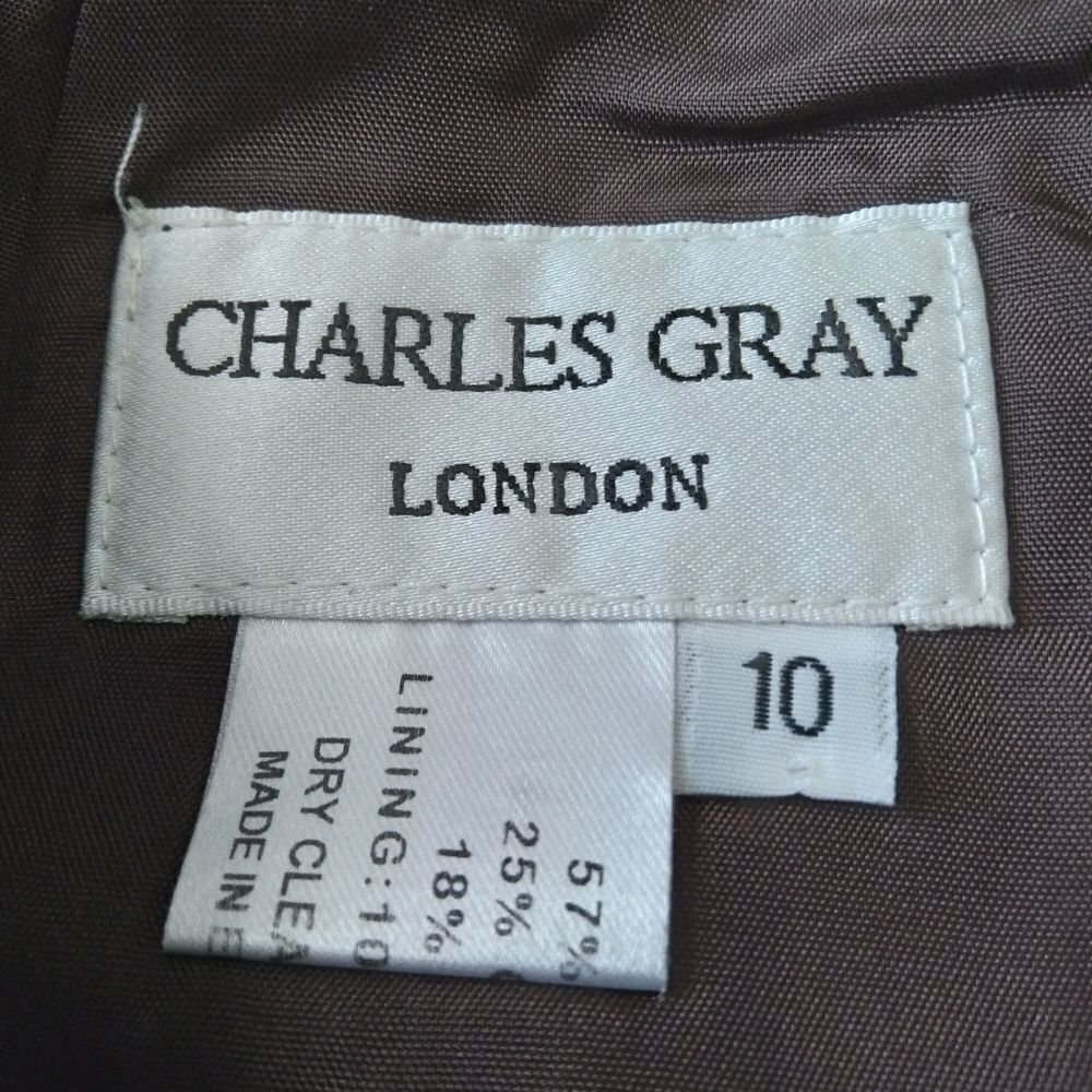 Vintage Charles Gray London Brown Leopard Animal Print Pencil Skirt Women's 10 - Picture 3 of 12